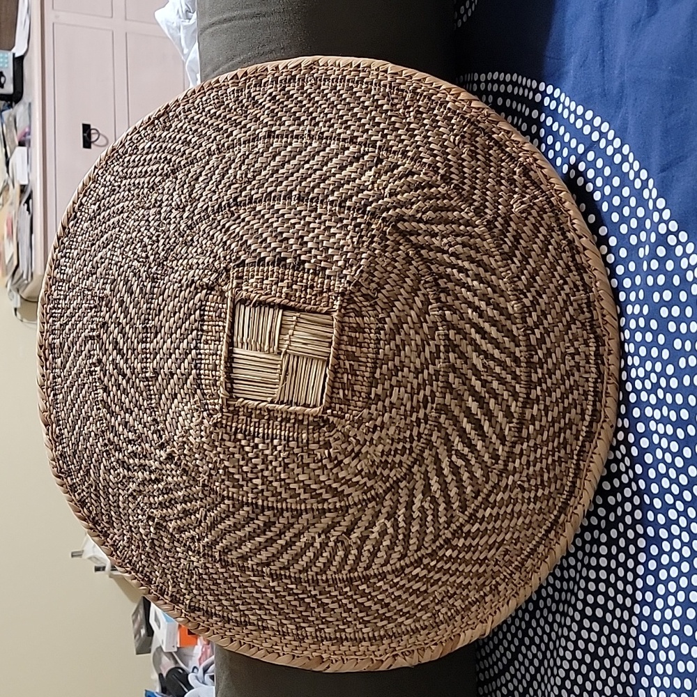 Circular straw basket 18.5 diameter - Picture 2 of 2